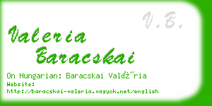 valeria baracskai business card